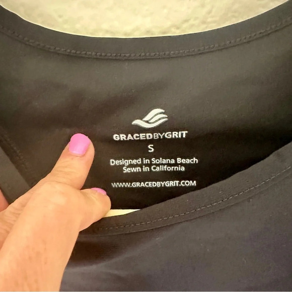 Graced by Grit Tennis Love Dress sz Small Black premium activewear run gym $118 - Picture 2 of 6
